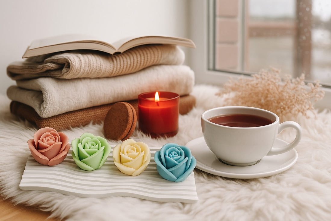 From romantic pinks to calming blues — choose the perfect candle for every feeling.