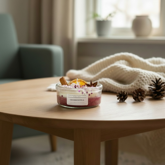 Limited winter edition vaaleanpunainen kynttilä Flow Flo