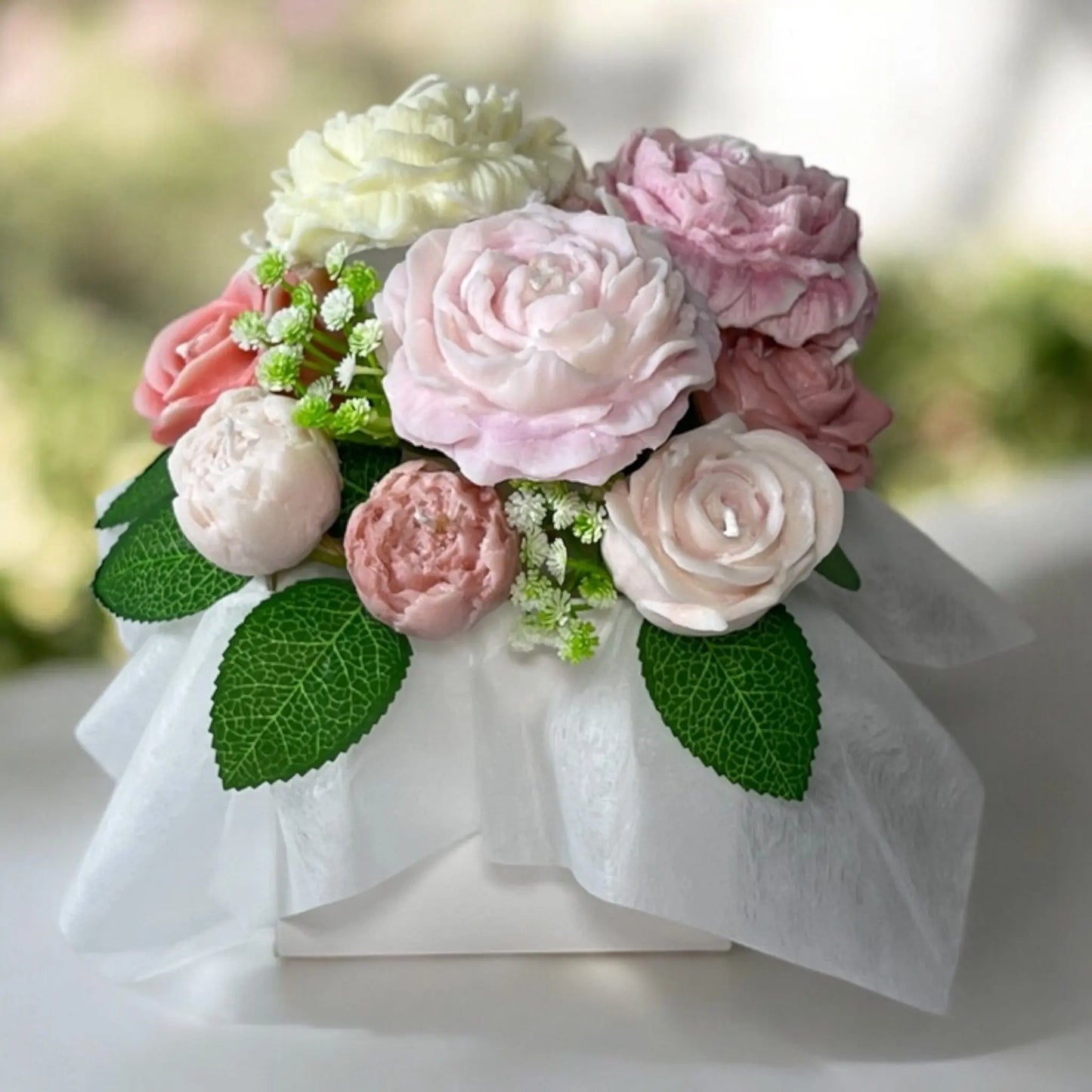 Handcrafted floral elegance in a delightful gift box, perfect for any occasion.