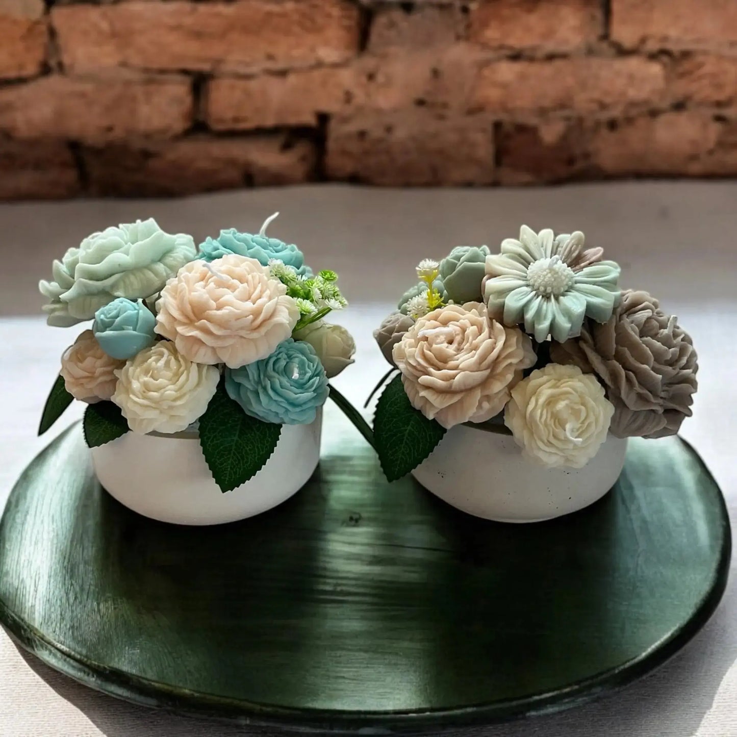 Romantic floral candle bouquet to brighten any space.