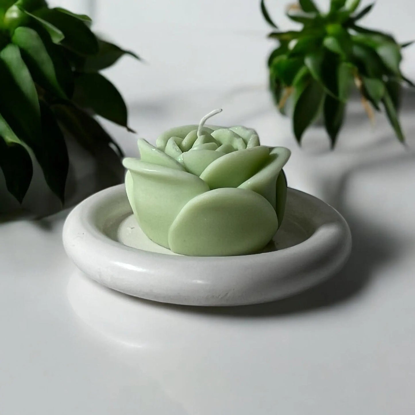 Zen-inspired candle tray for a chic and calm display of candles.