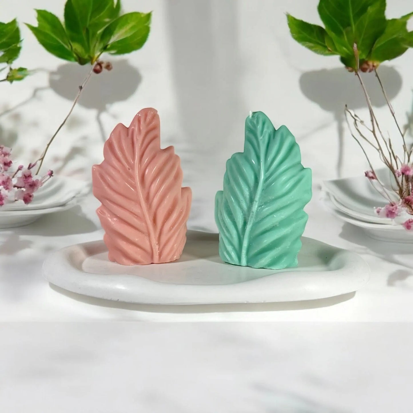 Sleek and minimalistic tray for candles, perfect for any room.