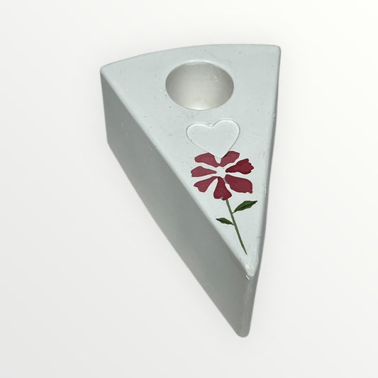 Minimalistinen kipsinen kynttilänjalka pitkälle kynttilälle – Flow-Flo