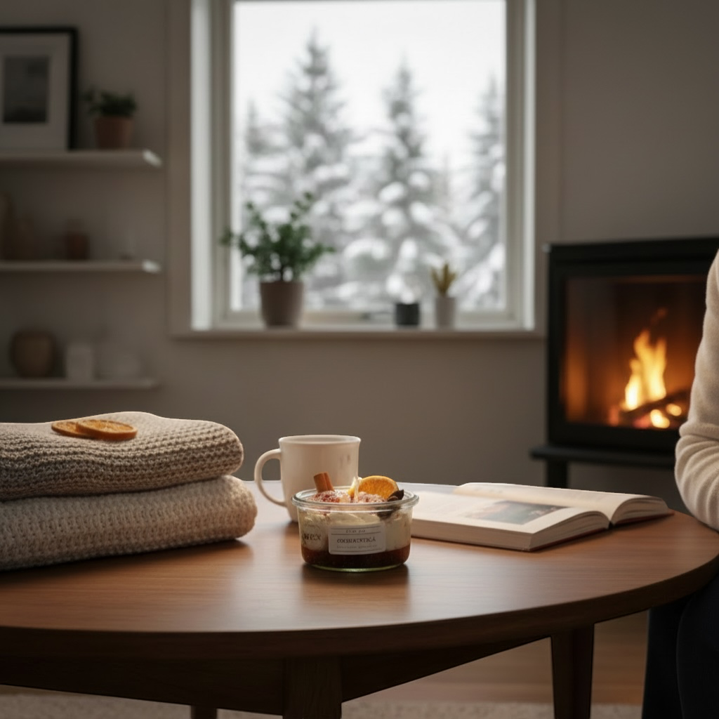 Geleekynttilä vininpunainen appelsiini & kaneli