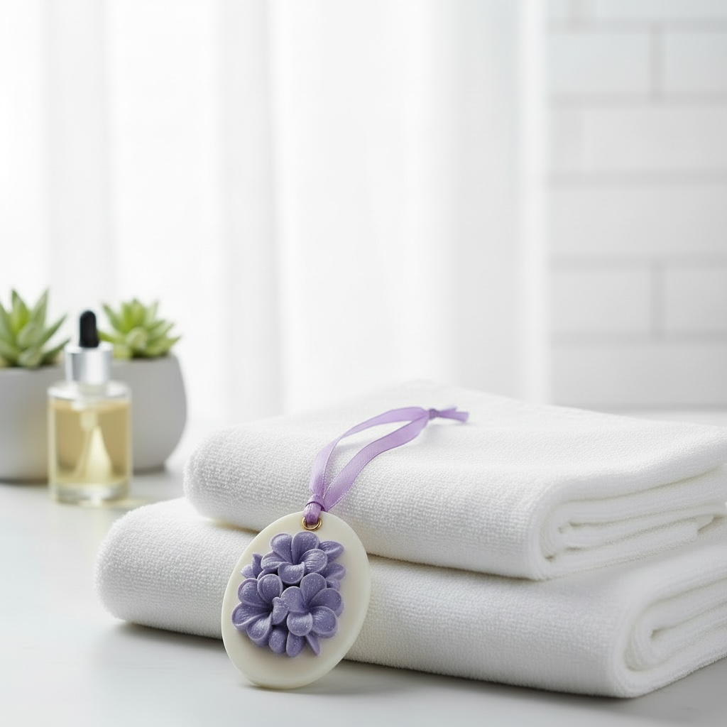 Aromaattinen sašetti laventelin tuoksulla – soijavaha, kuivattua laventelia ja ametistia