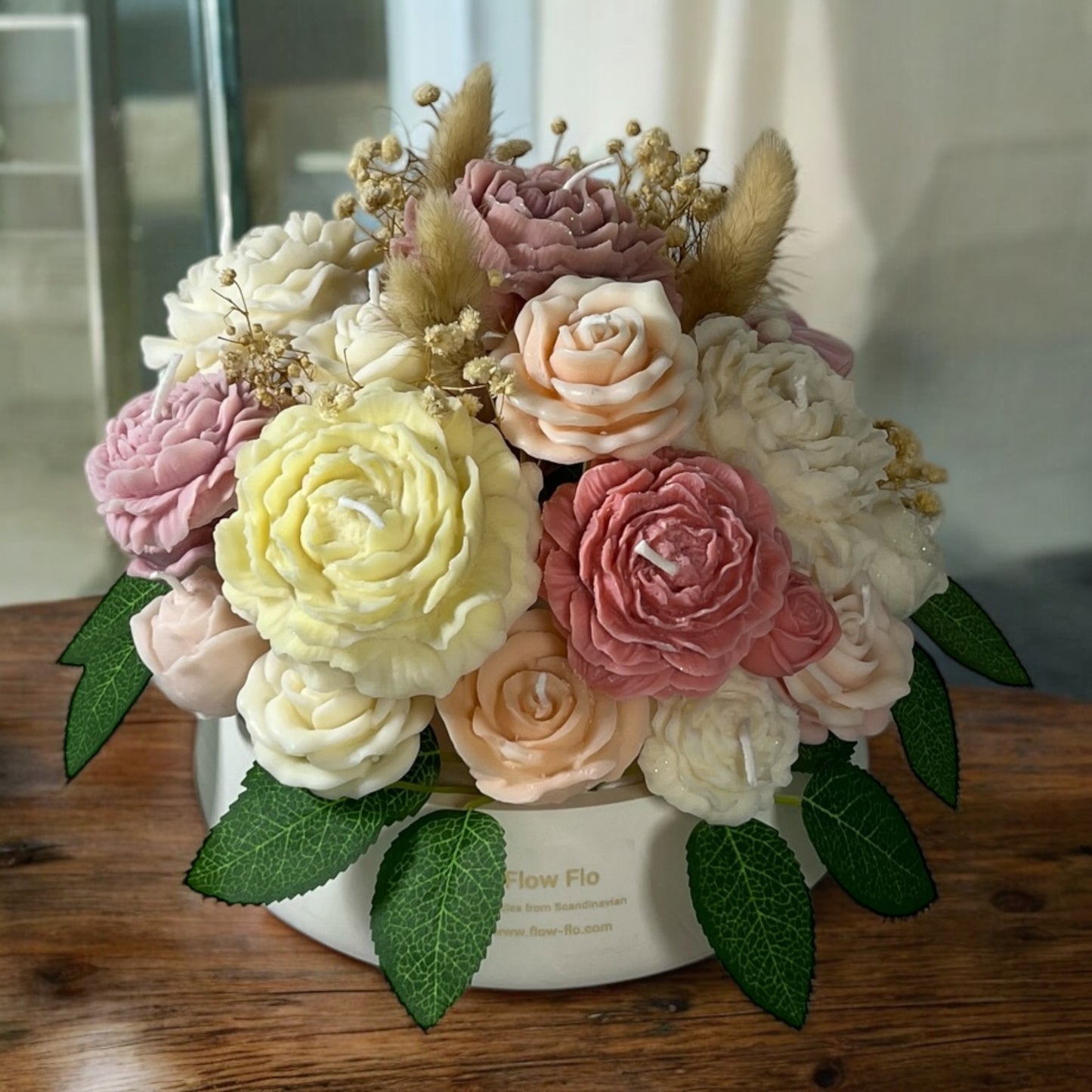 Grand Candle Bouquet in Decorated Pot