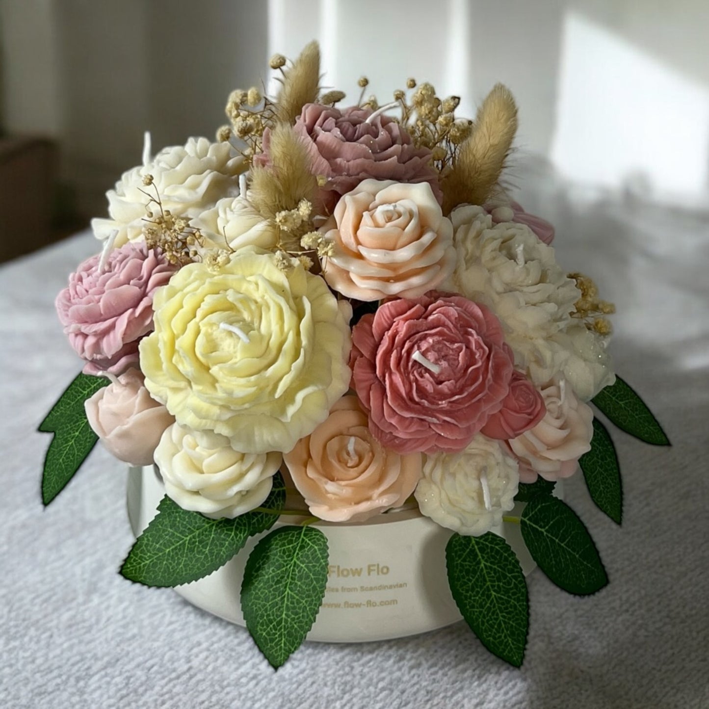 Grand Candle Bouquet in Decorated Pot