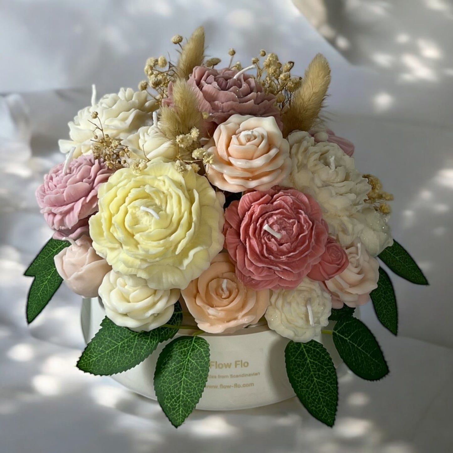 Grand Candle Bouquet in Decorated Pot