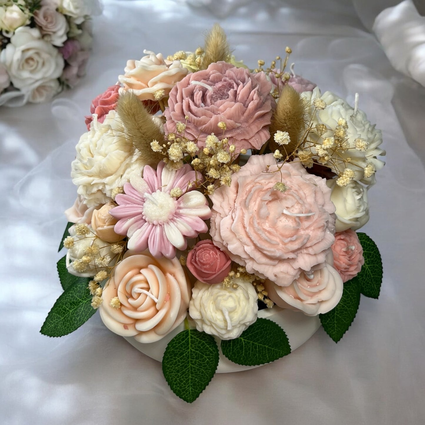 Grand Candle Bouquet in Decorated Pot