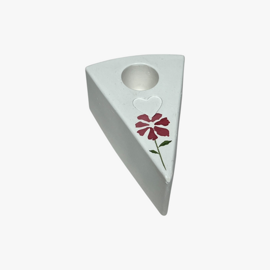 Minimalistinen kipsinen kynttilänjalka pitkälle kynttilälle – Flow-Flo