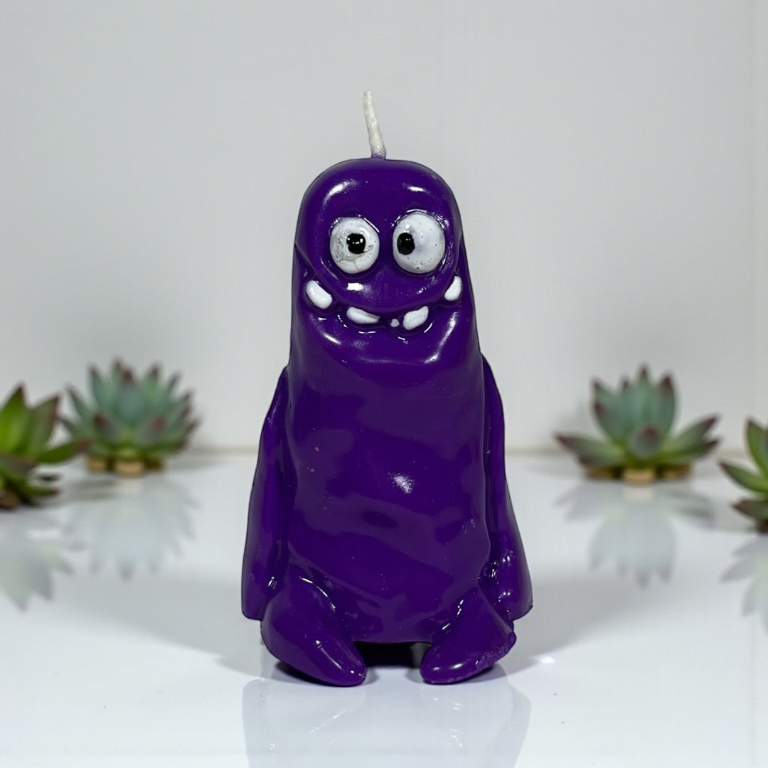 Hauska Monsteri-kynttilä, valmistettu luonnollisesta soijavahasta