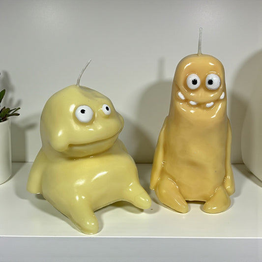 Monsteri-kynttilä pöytäkoristeeksi, vegaaninen ja myrkytön