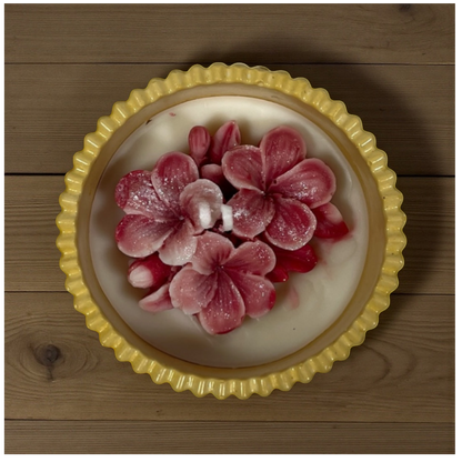 scented soy wax floral candle
