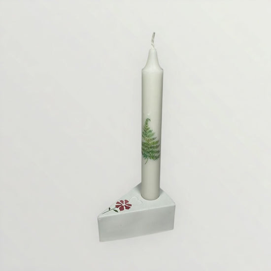 Minimalistinen kipsinen kynttilänjalka pitkälle kynttilälle – Flow-Flo